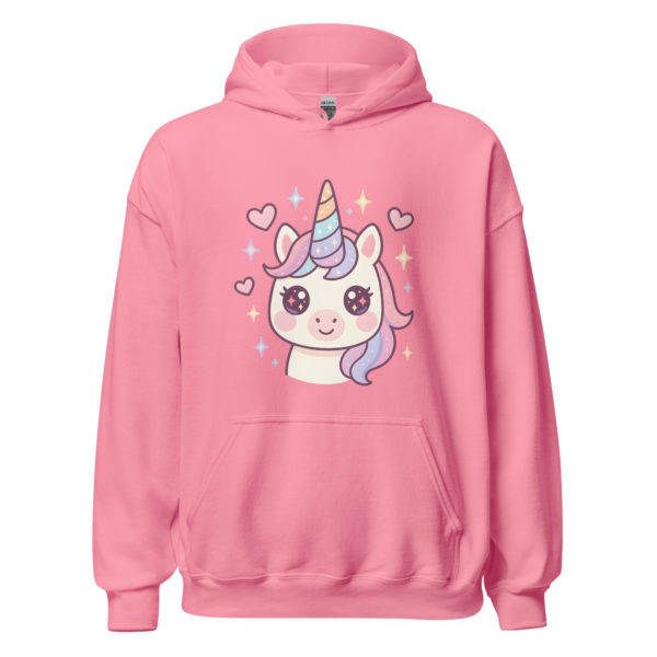 Front image of Azalea Kawaii Unicorn Hoodie featuring a cute magical unicorn print